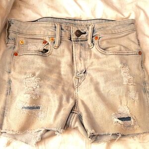 American Eagle Blue wash, cut off jean shorts Size 30/30